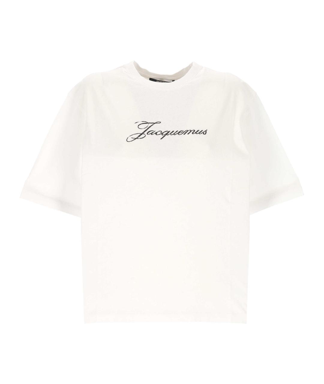 JACQUEMUS Белая хлопковая футболка, фото 1