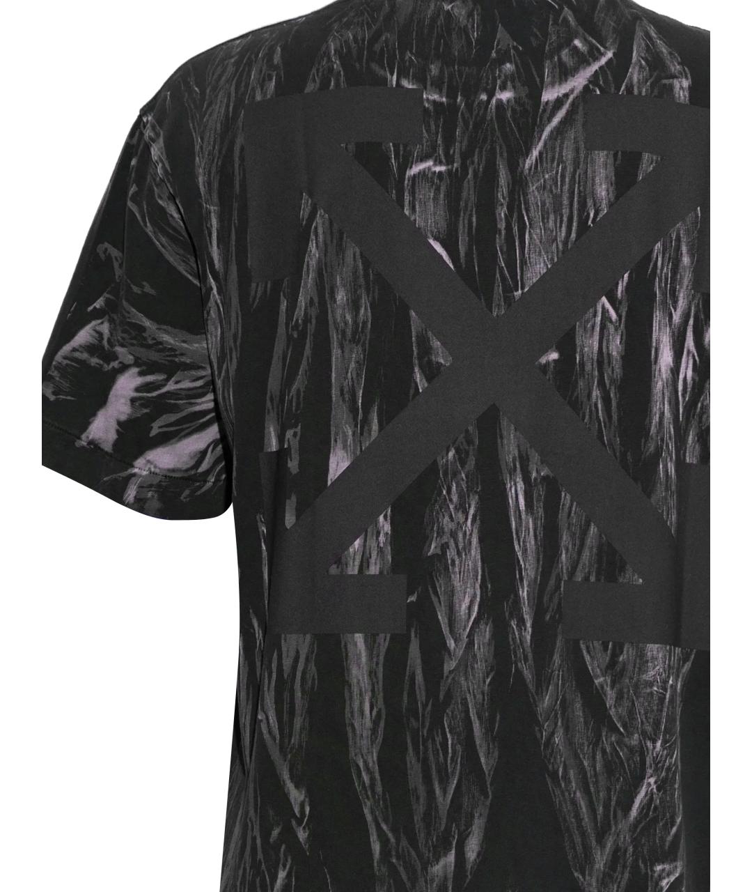 OFF-WHITE Черная хлопковая футболка, фото 3