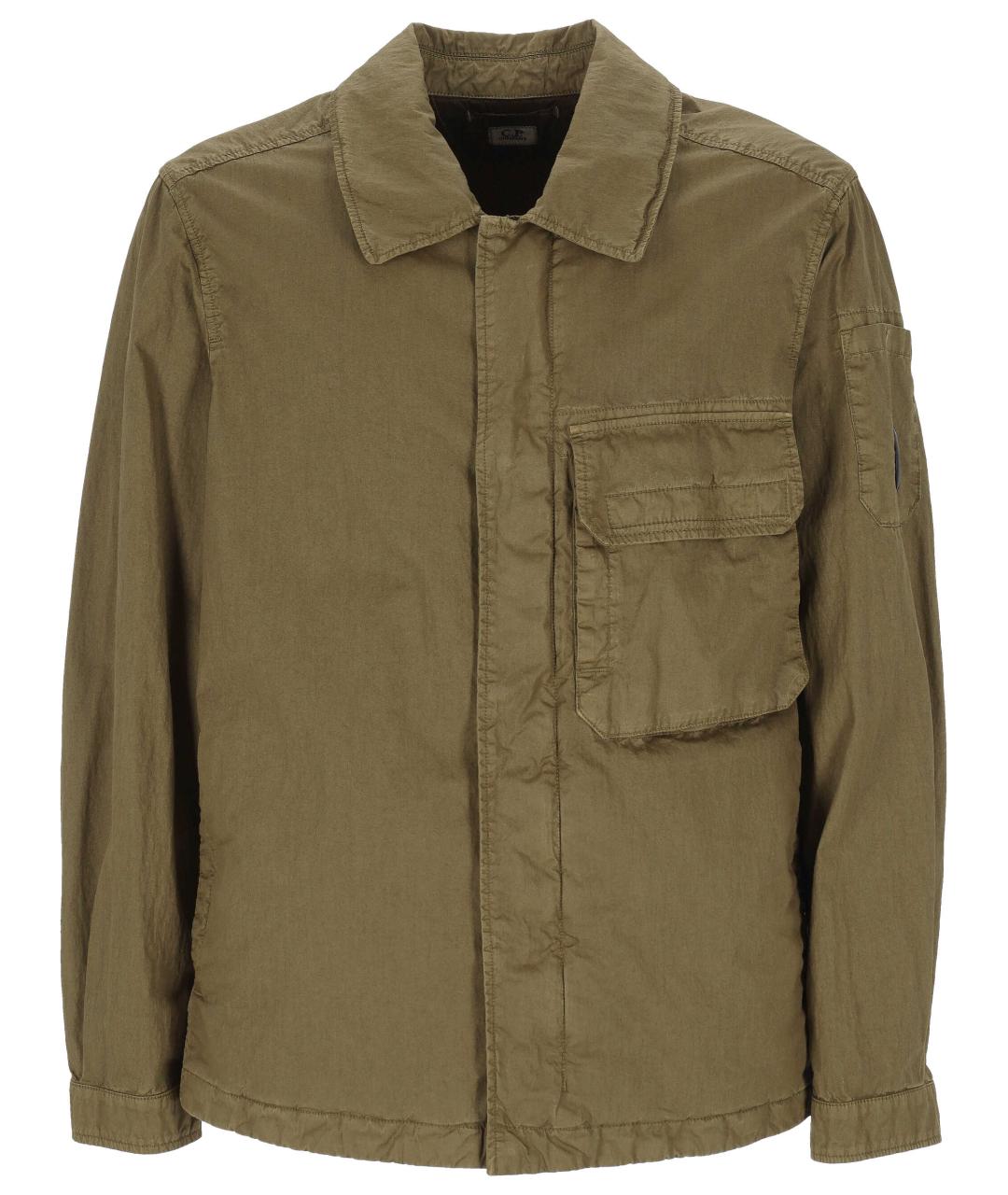 CP COMPANY Хаки хлопковая кэжуал рубашка, фото 1
