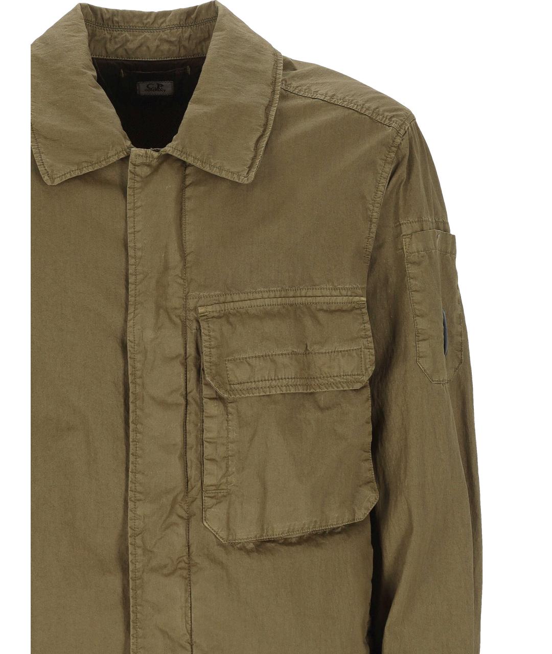 CP COMPANY Хаки хлопковая кэжуал рубашка, фото 2
