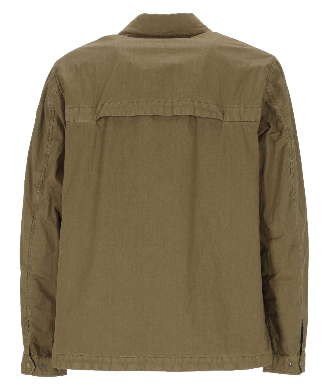 CP COMPANY Хаки хлопковая кэжуал рубашка, фото 3