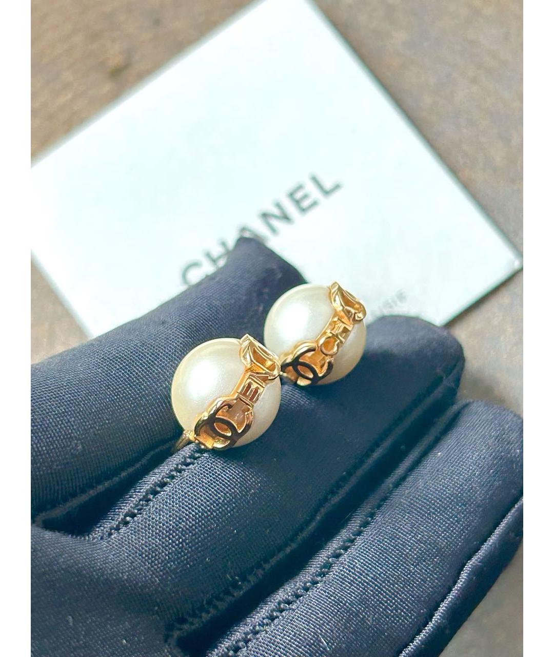 CHANEL Золотые серьги, фото 4