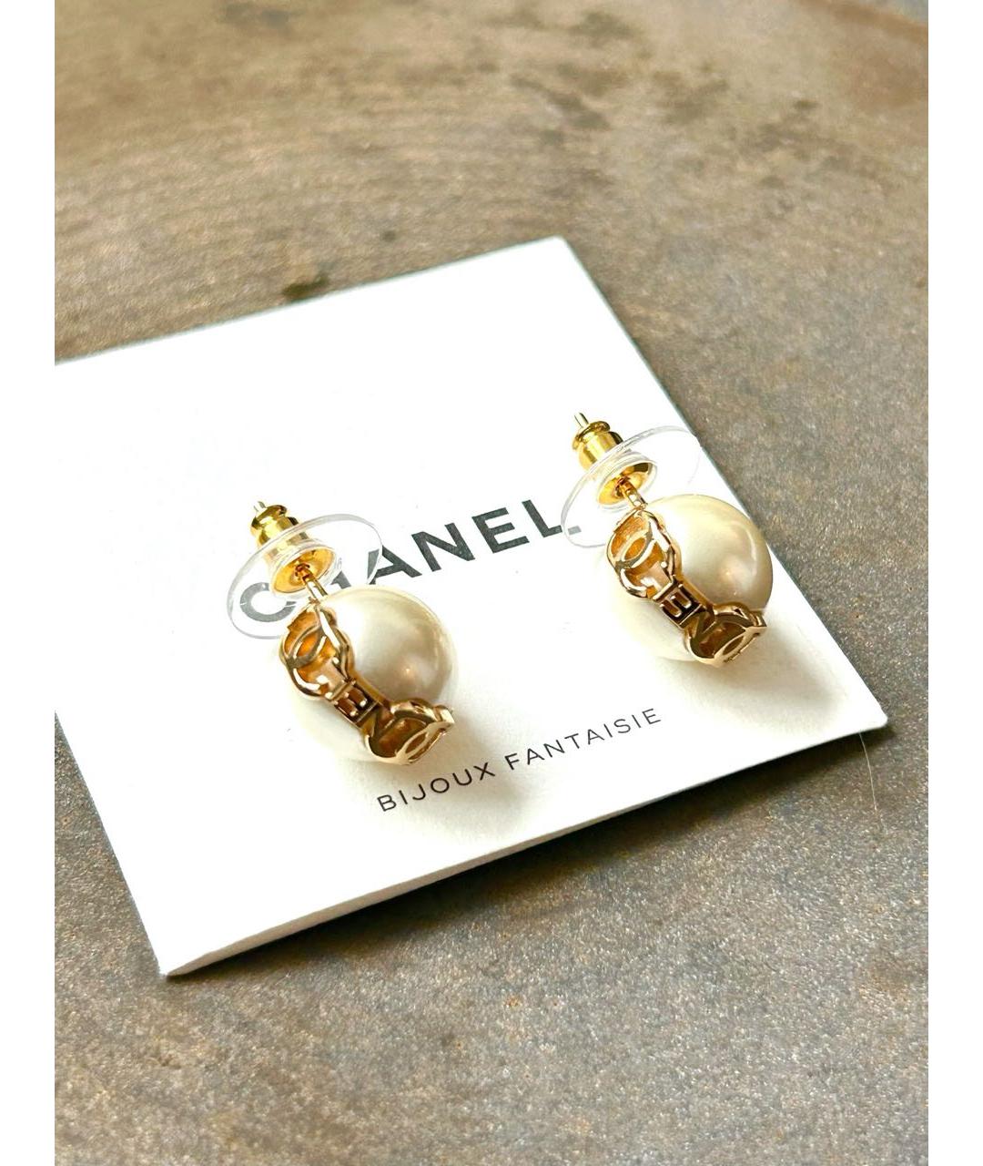 CHANEL Золотые серьги, фото 2
