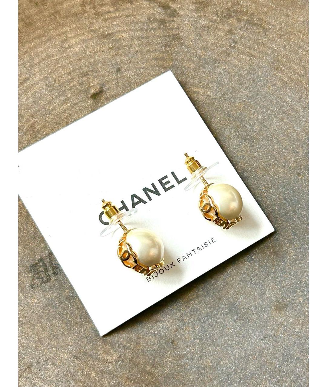 CHANEL Золотые серьги, фото 7