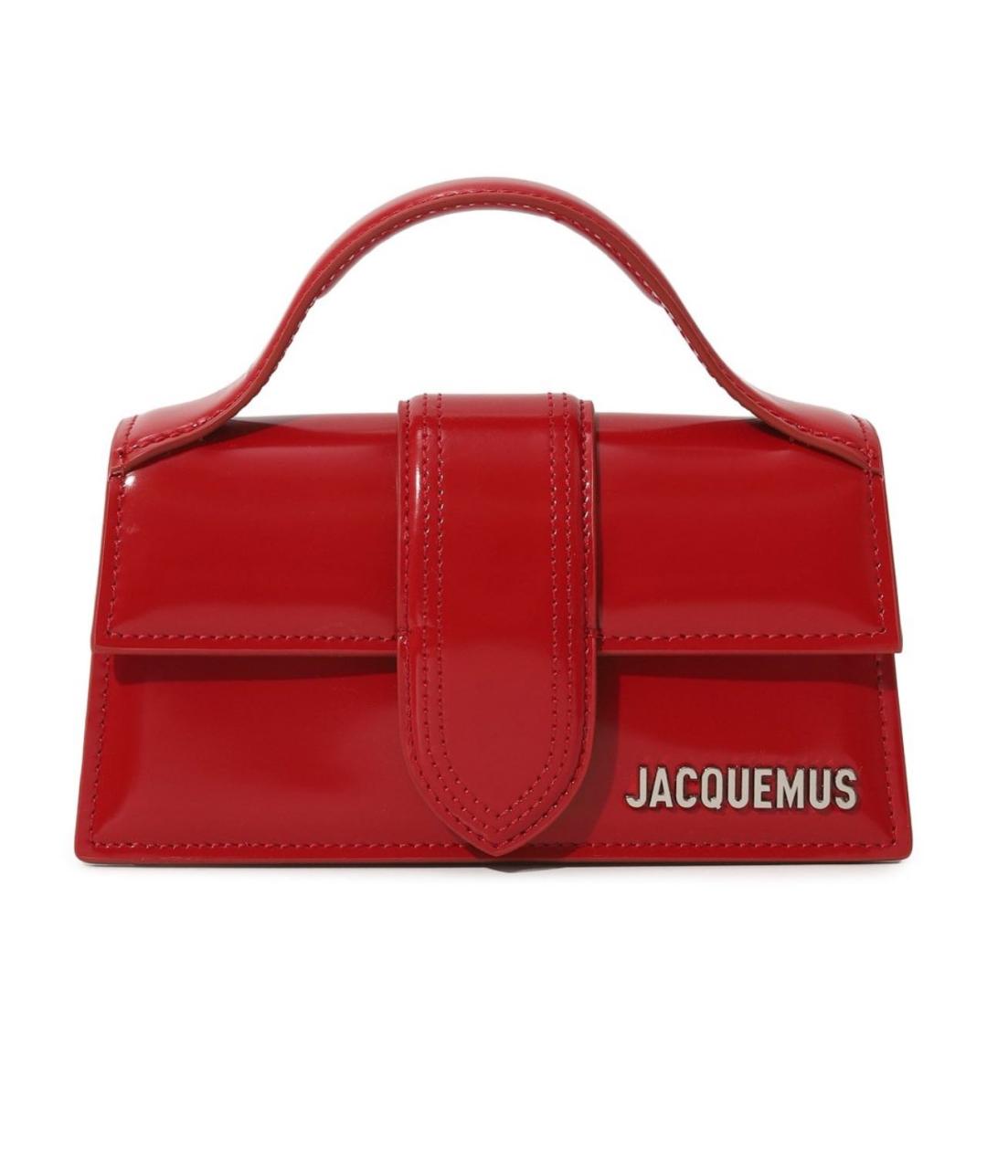 JACQUEMUS Красная кожаная сумка с короткими ручками, фото 9