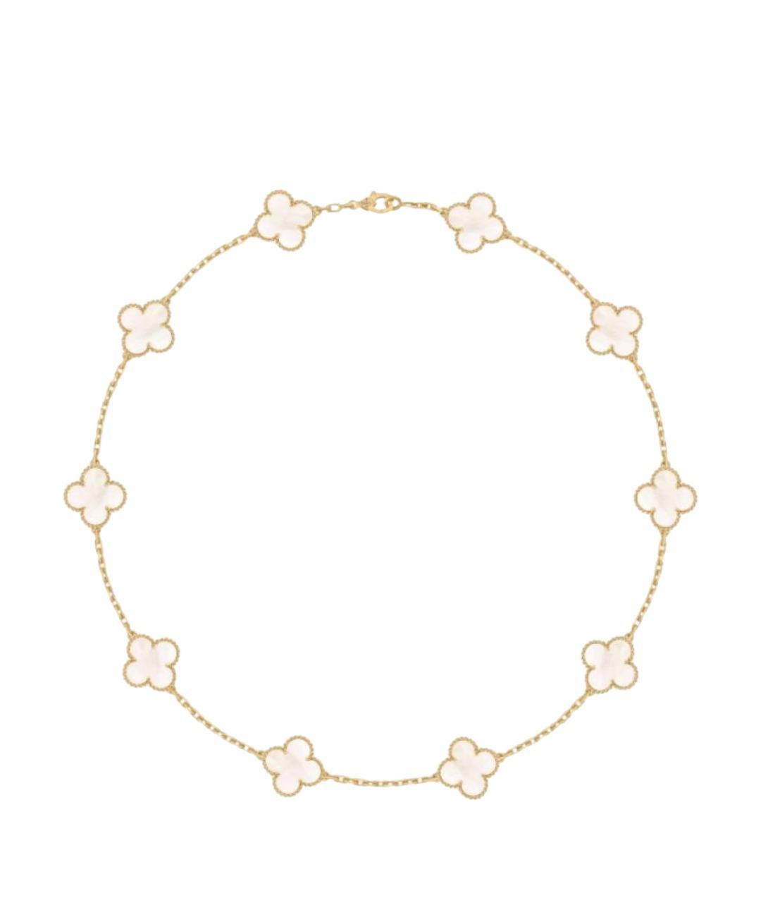 VAN CLEEF & ARPELS Белое колье из желтого золота, фото 1