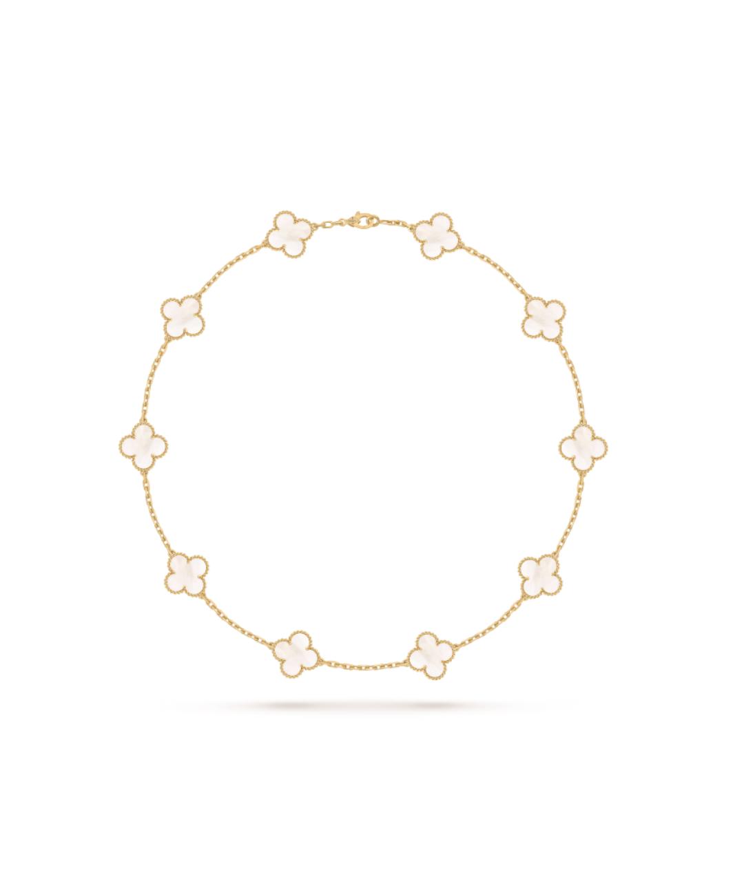 VAN CLEEF & ARPELS Белое колье из желтого золота, фото 3