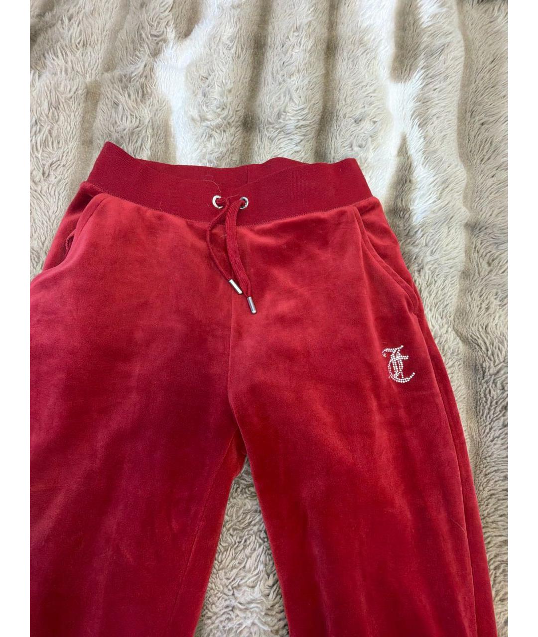 JUICY COUTURE Красный велюровый спортивные костюмы, фото 3
