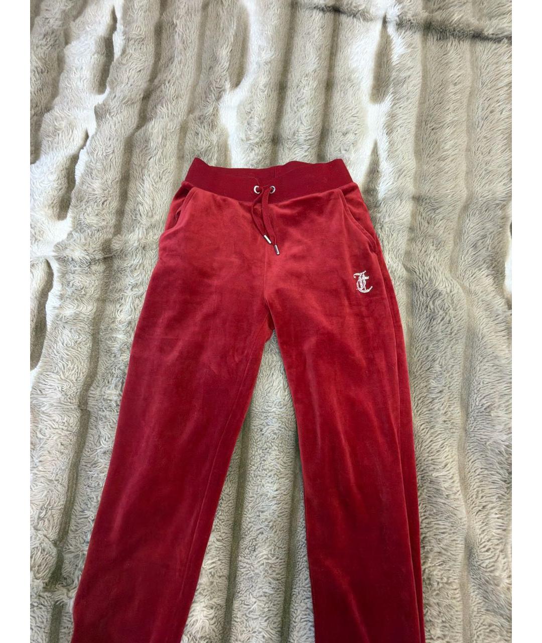 JUICY COUTURE Красный велюровый спортивные костюмы, фото 2