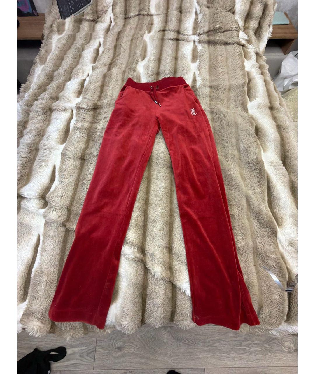 JUICY COUTURE Красный велюровый спортивные костюмы, фото 8