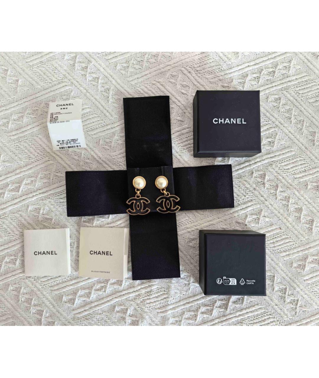 CHANEL Золотые серьги, фото 3