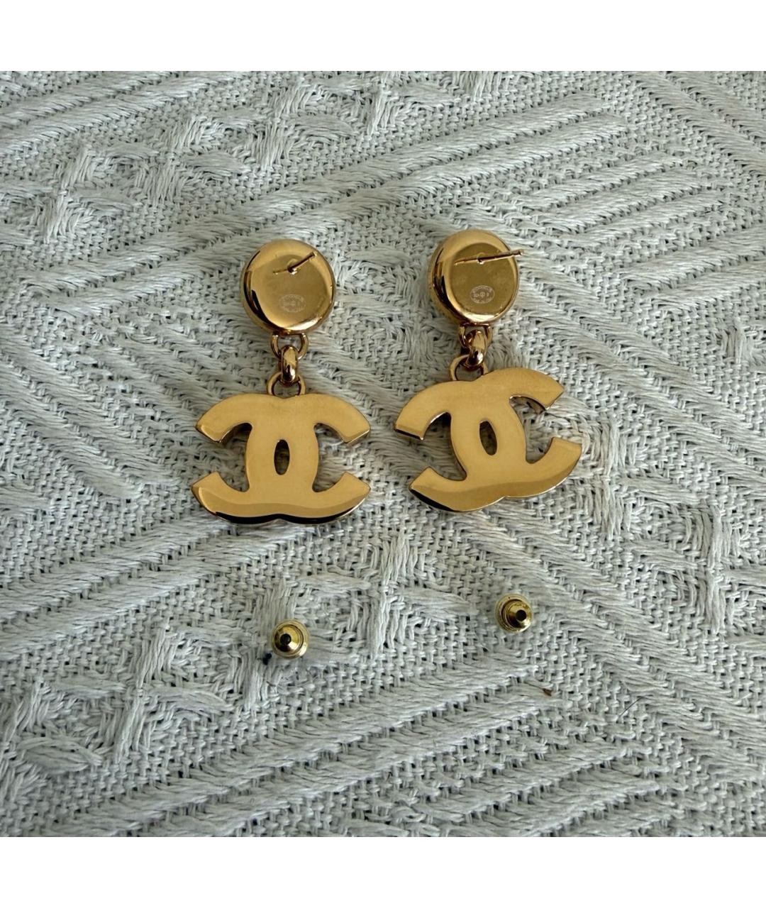 CHANEL Золотые серьги, фото 4