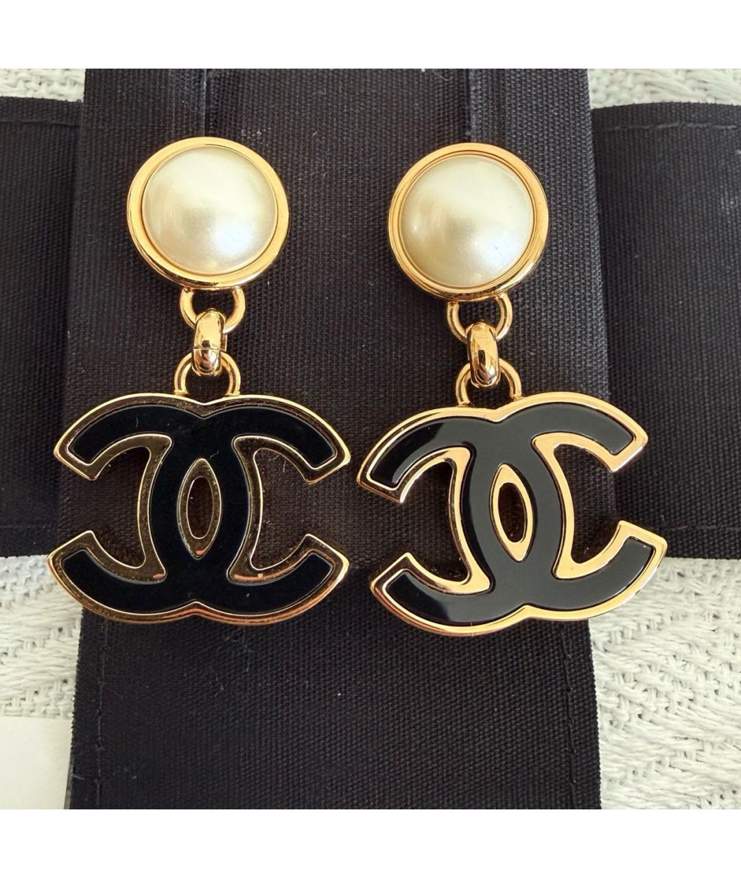 CHANEL Золотые серьги, фото 2