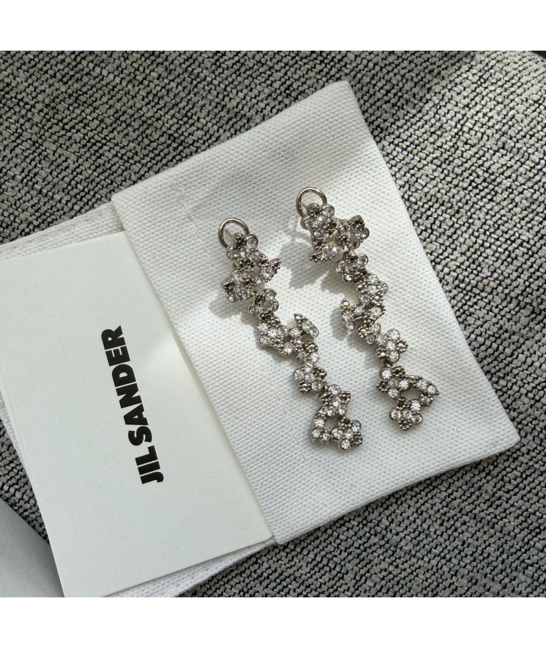 JIL SANDER Серебряные латунные серьги, фото 5