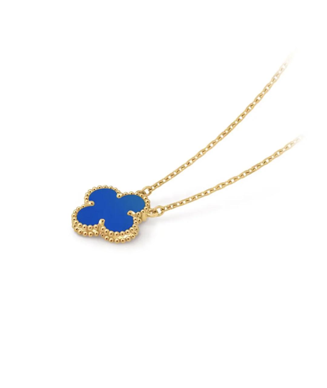 VAN CLEEF & ARPELS Синий кулон из желтого золота, фото 2