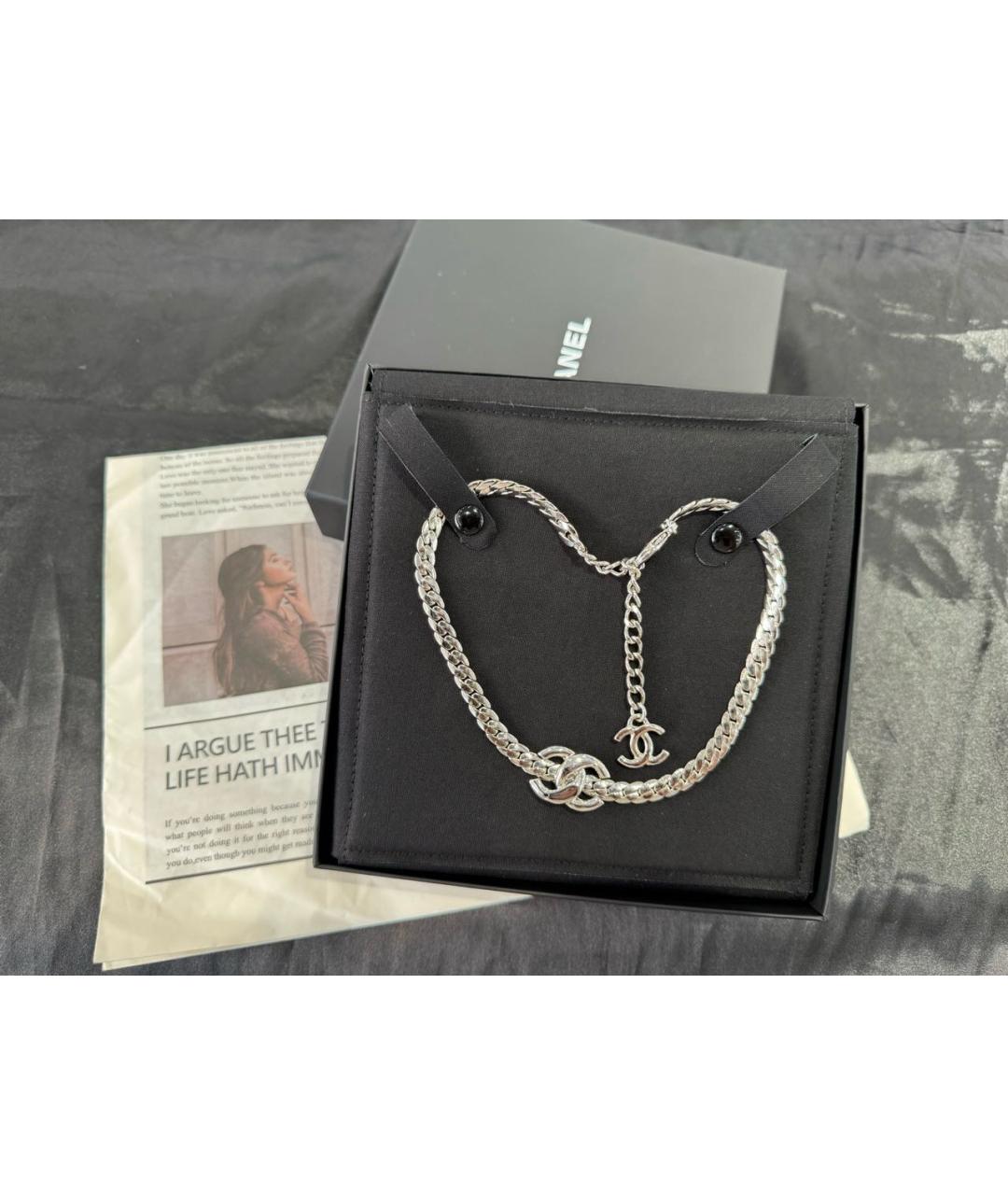 CHANEL Серебряное колье, фото 2