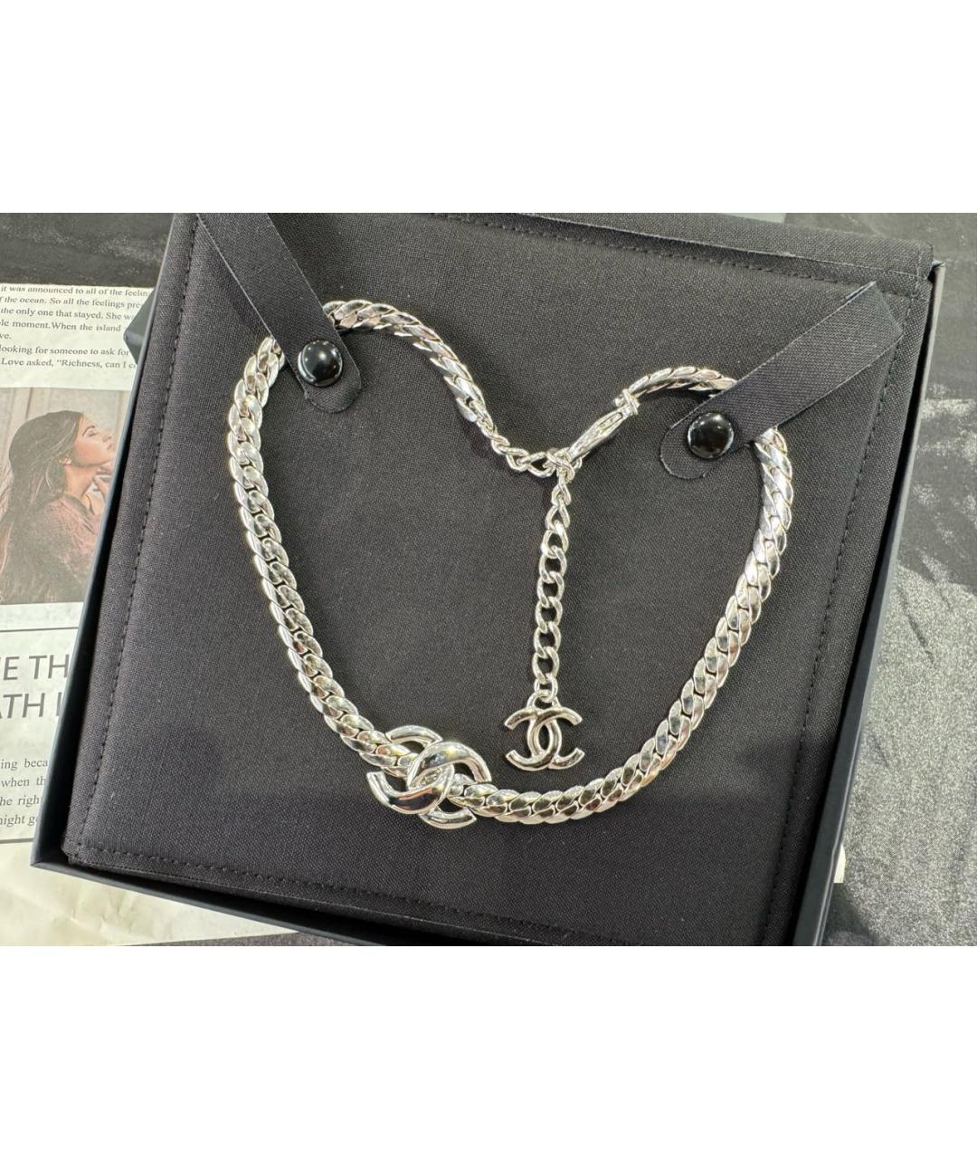CHANEL Серебряное колье, фото 3