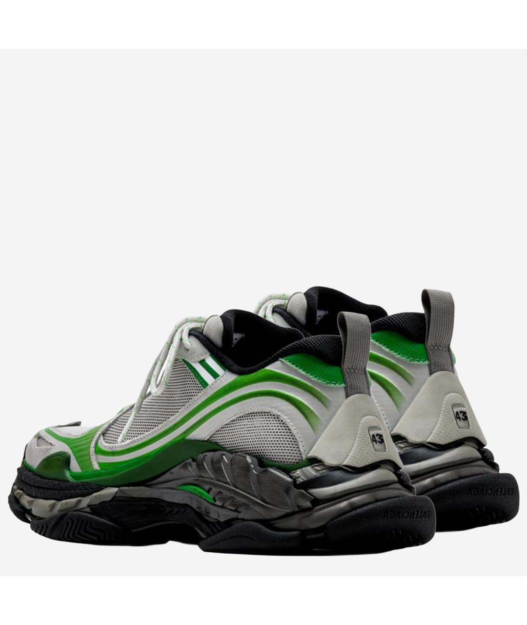 BALENCIAGA Зеленые синтетические низкие кроссовки / кеды, фото 4