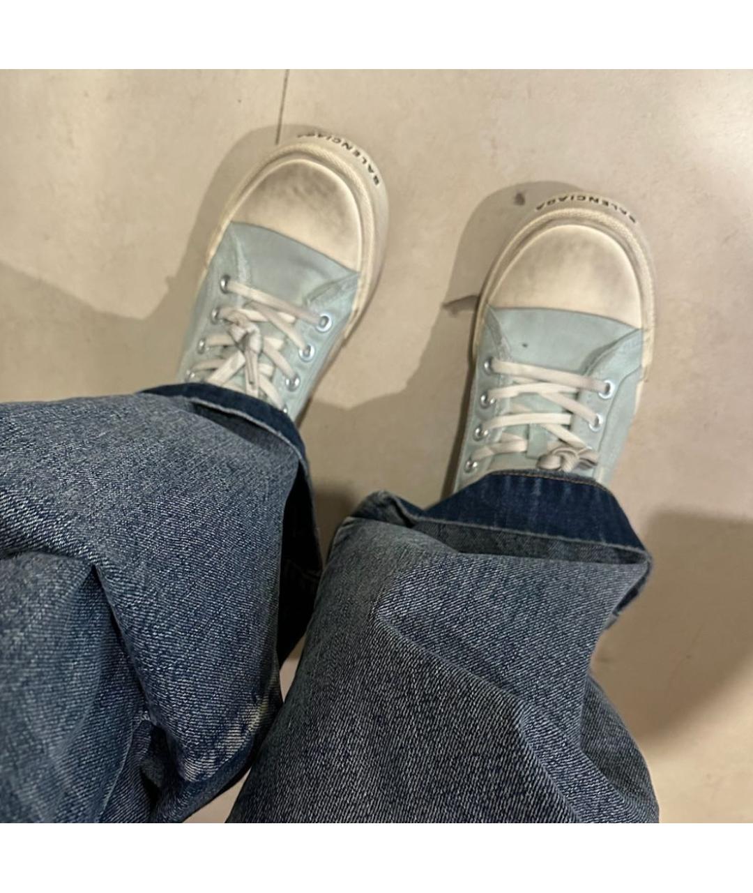 BALENCIAGA Голубые кеды, фото 5