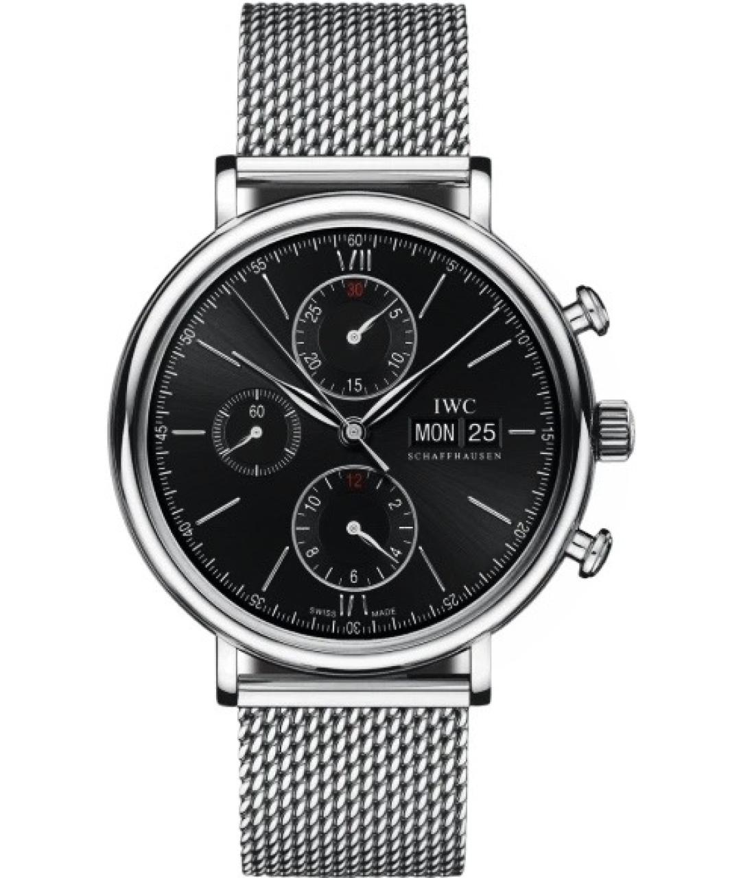 IWC Schaffhausen Черные металлические часы, фото 1