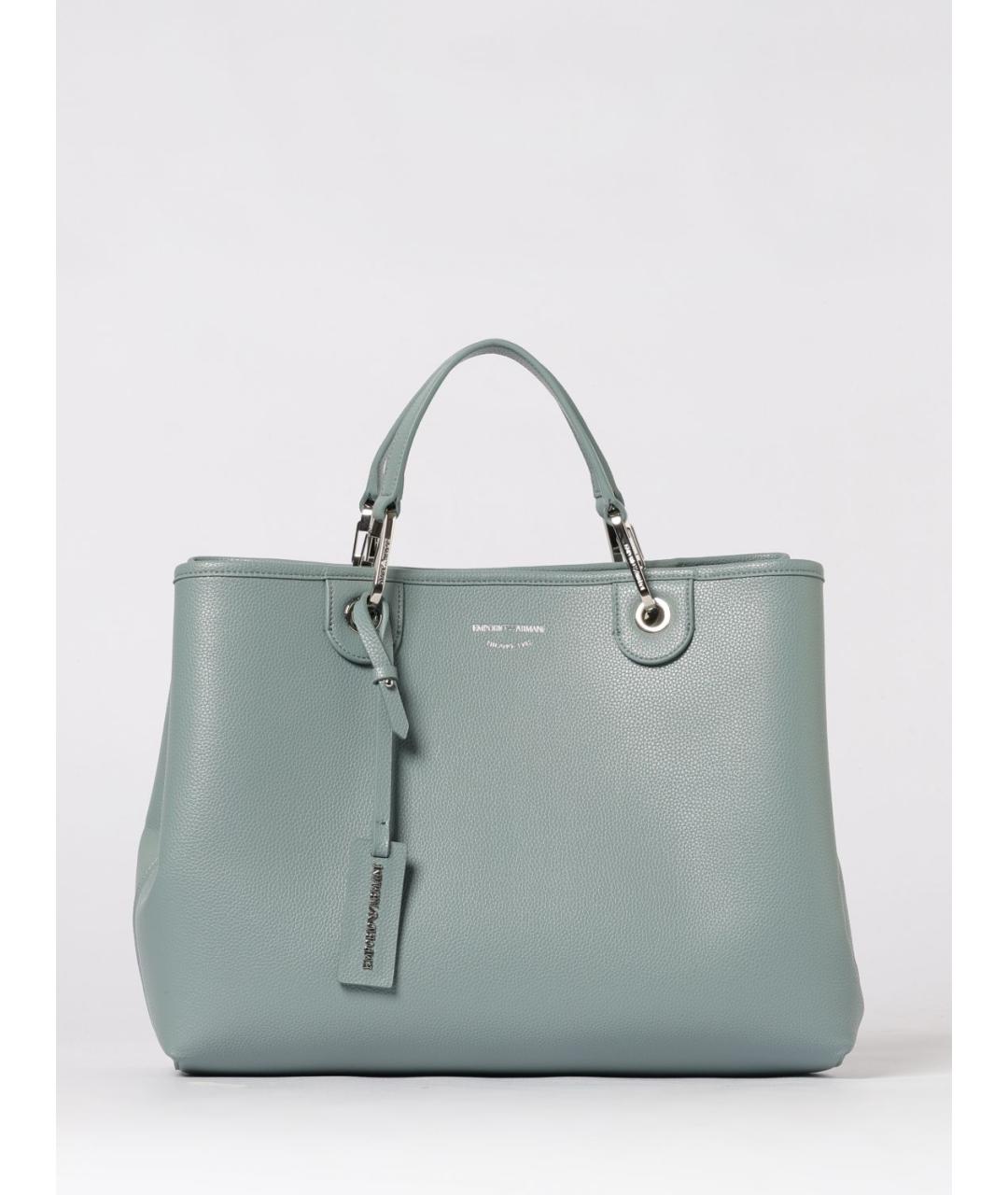 EMPORIO ARMANI Голубая сумка с короткими ручками, фото 4