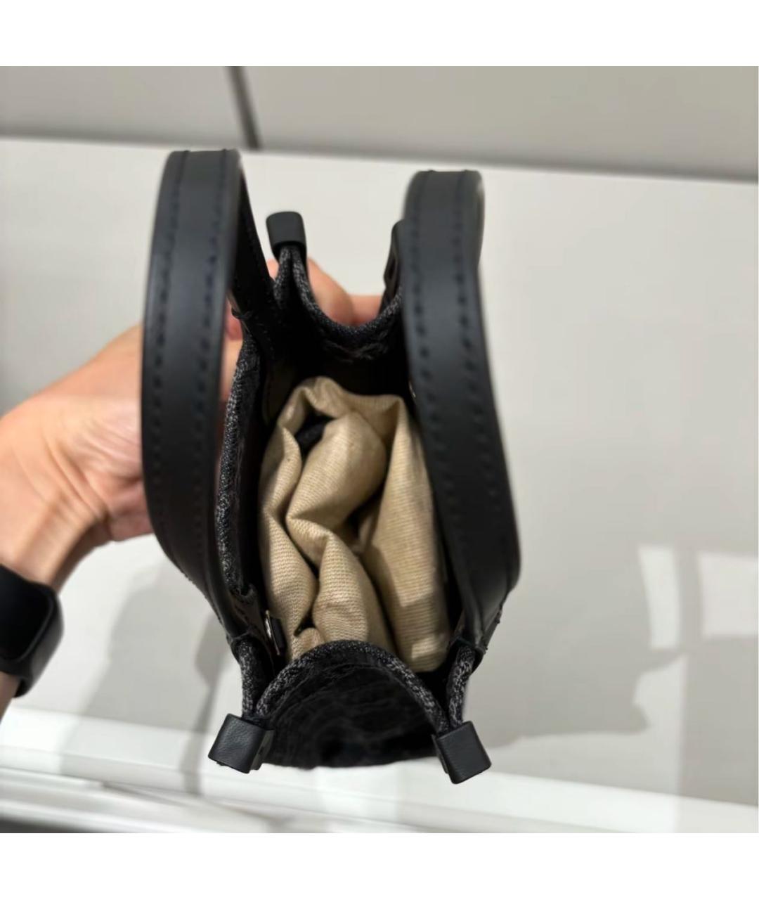 GUCCI Черная деним сумка тоут, фото 4