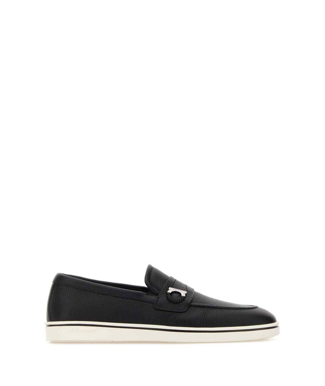 FERRAGAMO Черные лоферы, фото 1