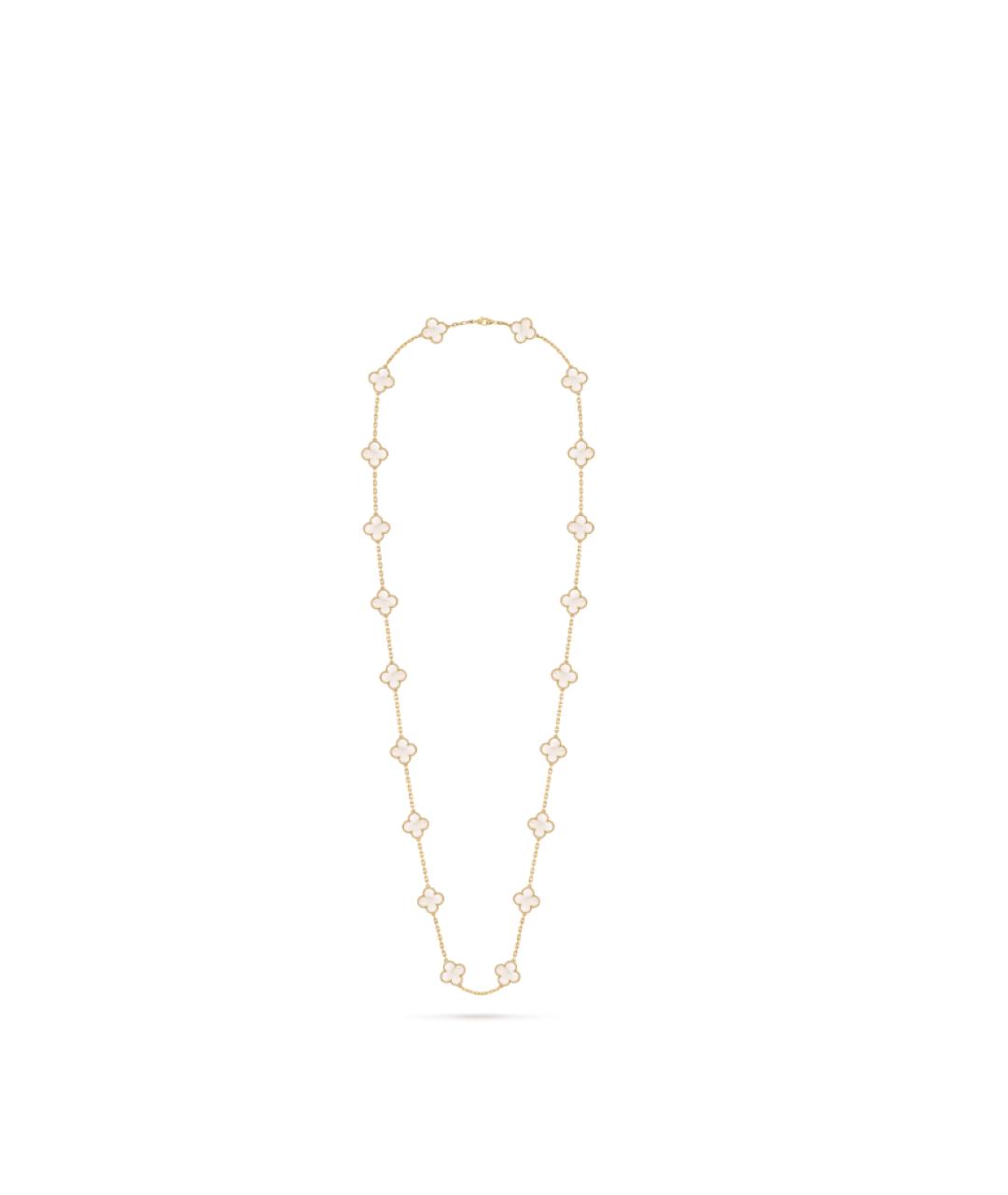VAN CLEEF & ARPELS Белое колье из желтого золота, фото 4