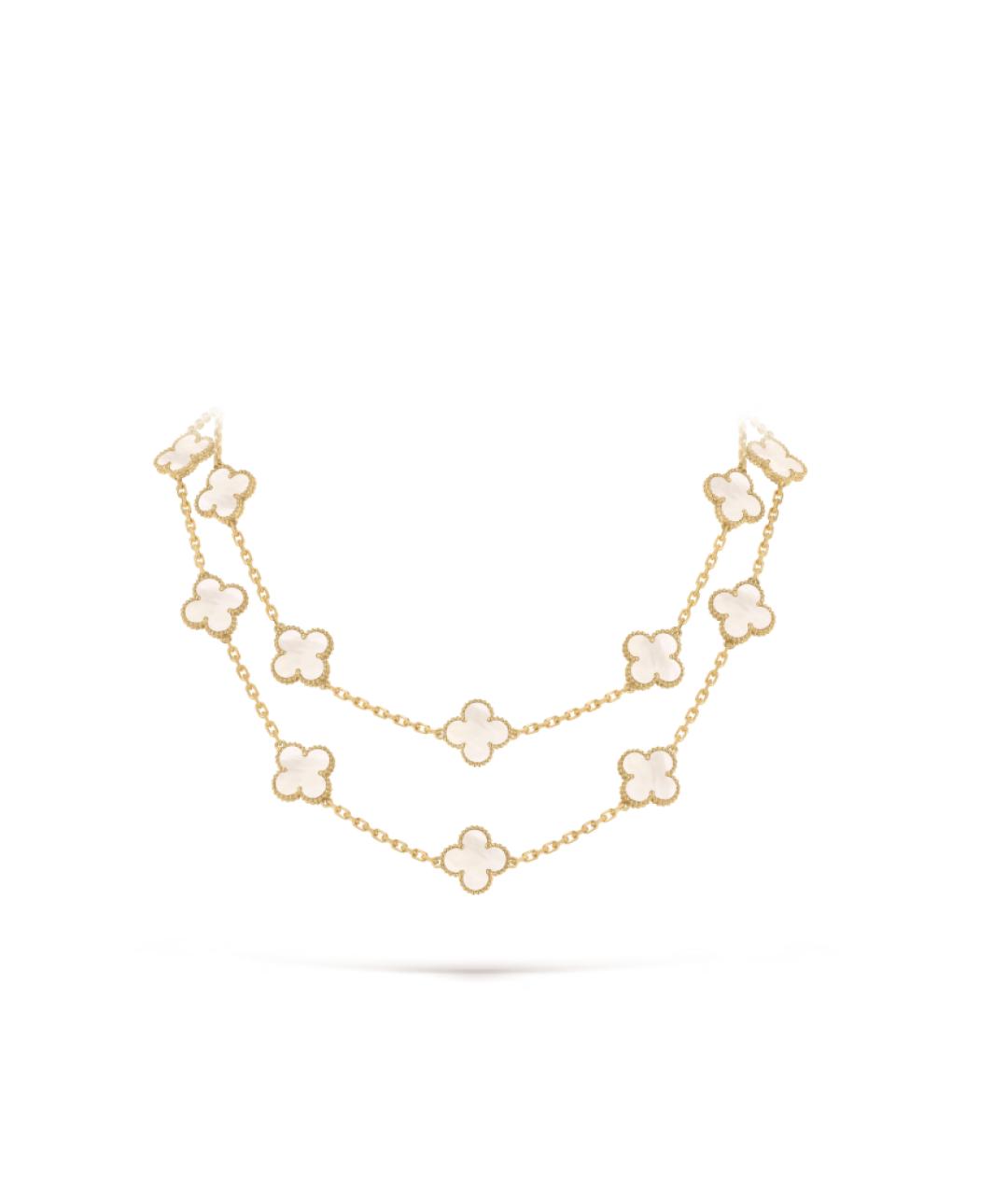 VAN CLEEF & ARPELS Белое колье из желтого золота, фото 2