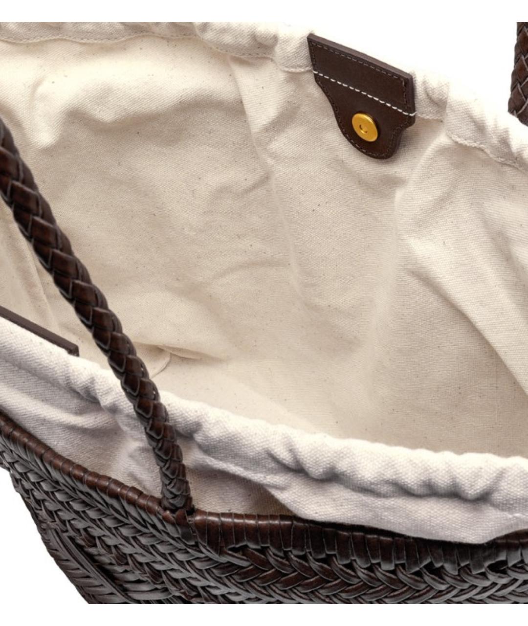 Gianni Chiarini Коричневая кожаная сумка тоут, фото 4