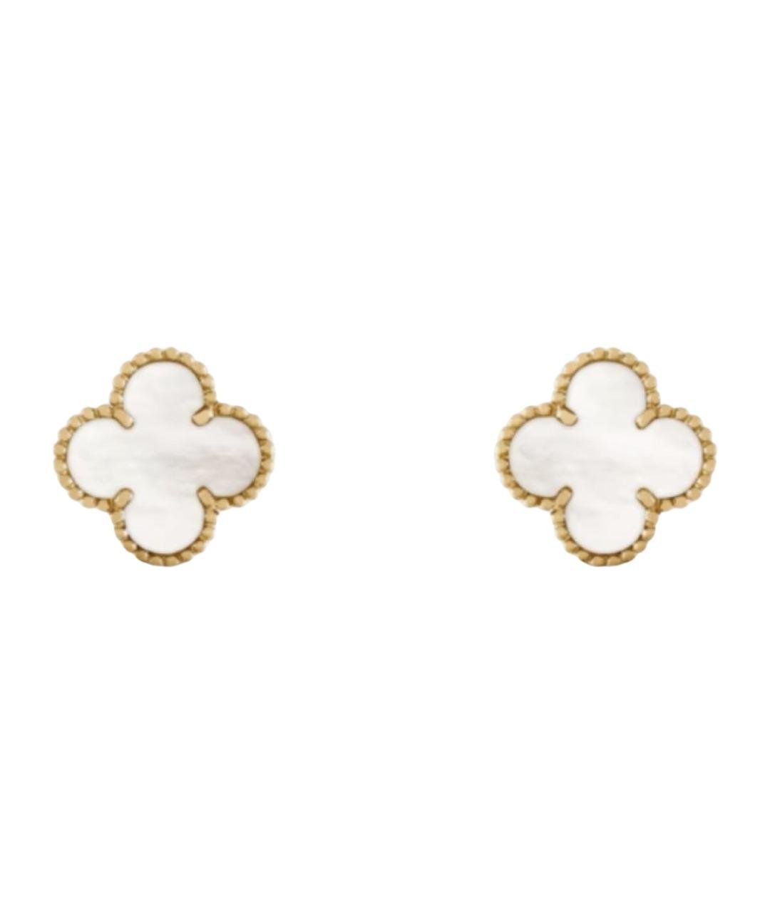 VAN CLEEF & ARPELS Белые серьги из желтого золота, фото 1
