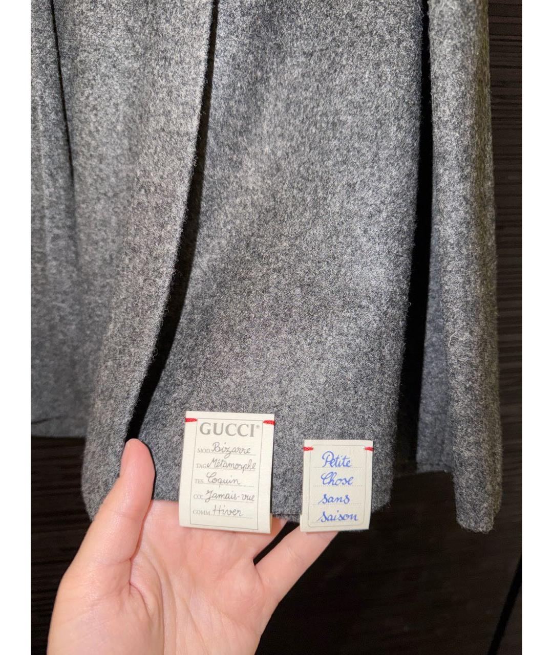 GUCCI Серая юбка миди, фото 2