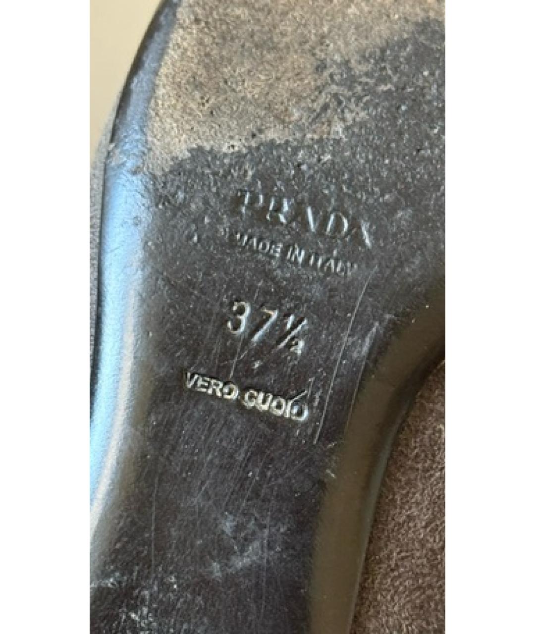 PRADA Синие замшевые балетки, фото 5