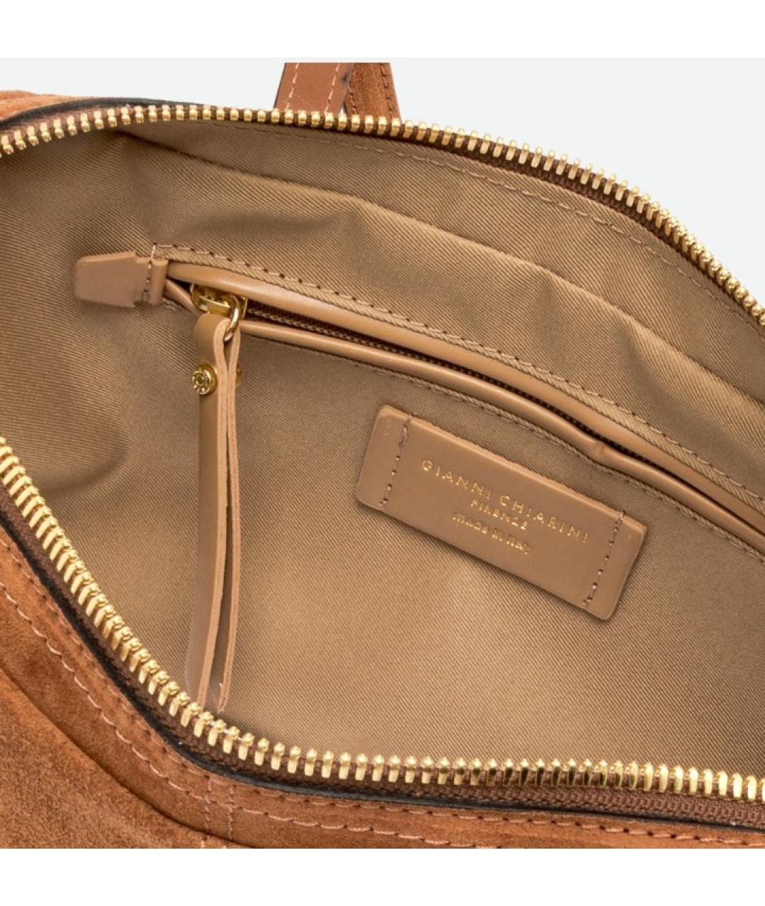 Gianni Chiarini Коричневая замшевая сумка через плечо, фото 4