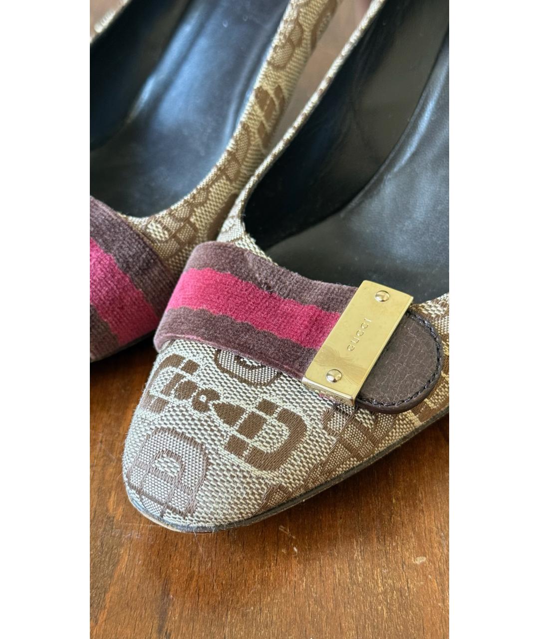 GUCCI Бежевые туфли, фото 3