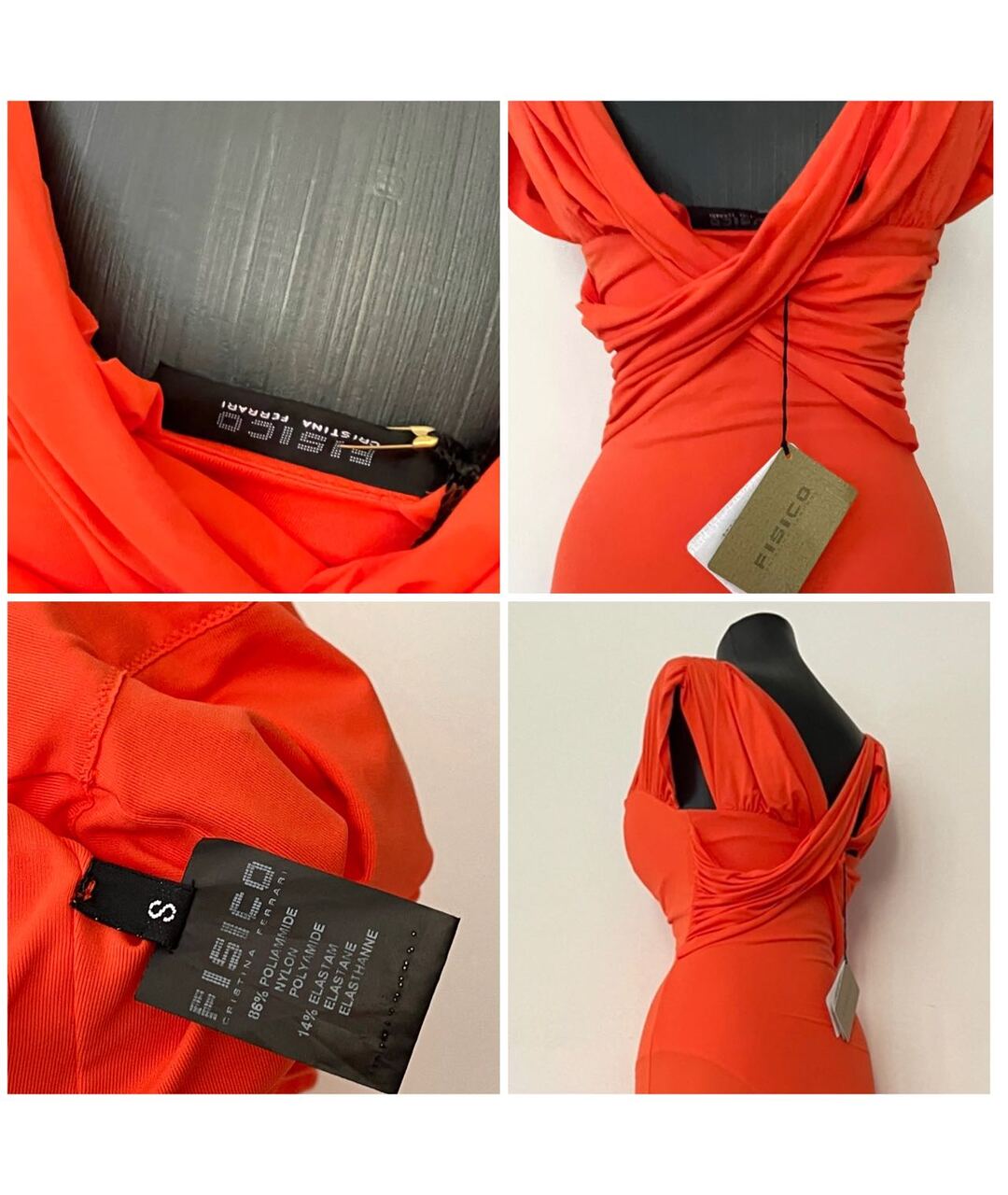 FISICO Оранжевое повседневное платье, фото 6