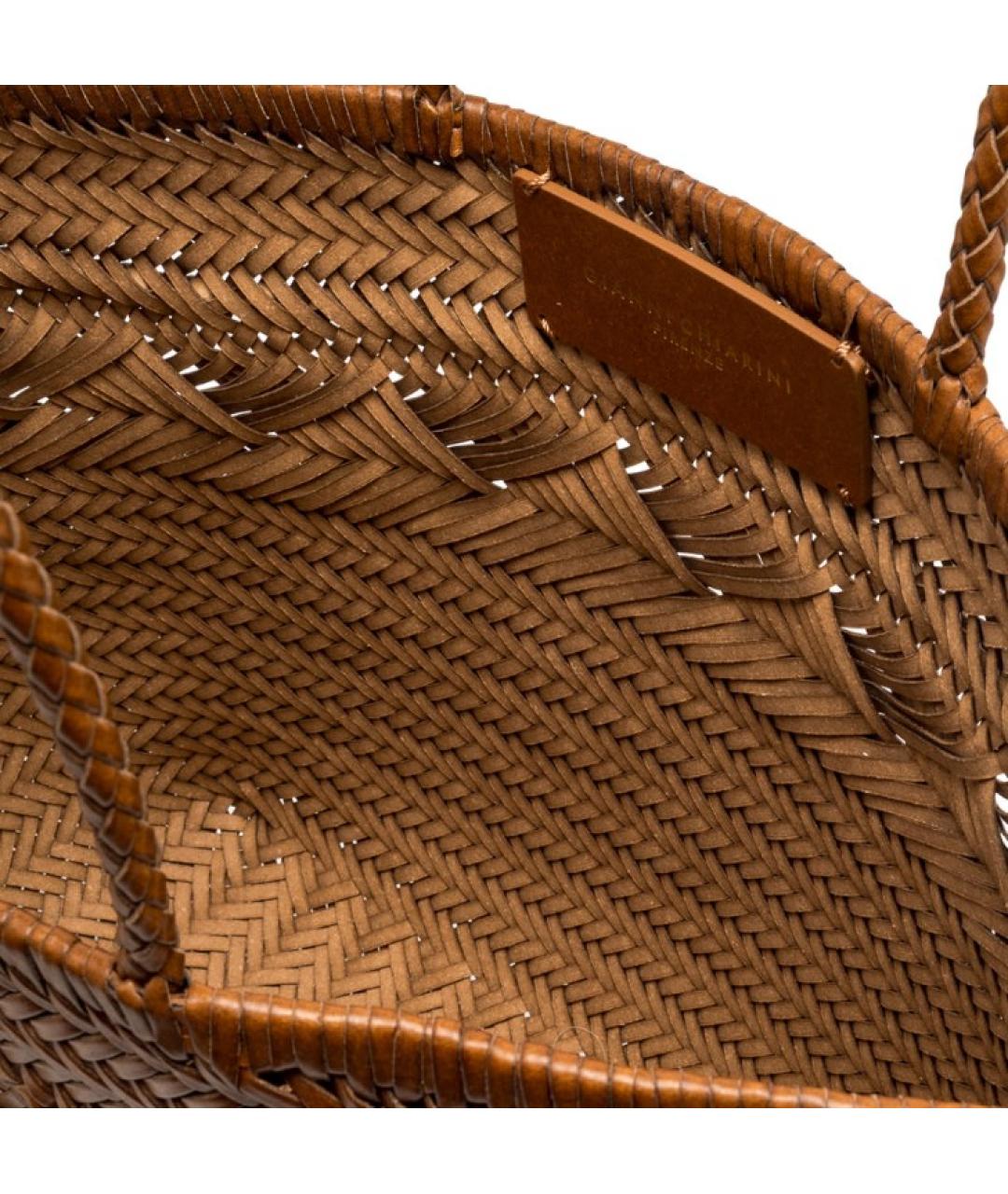 Gianni Chiarini Коричневая кожаная сумка тоут, фото 5