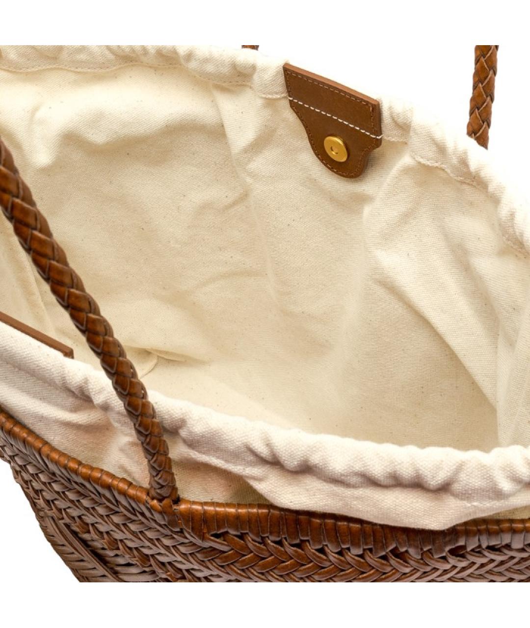 Gianni Chiarini Коричневая кожаная сумка тоут, фото 4