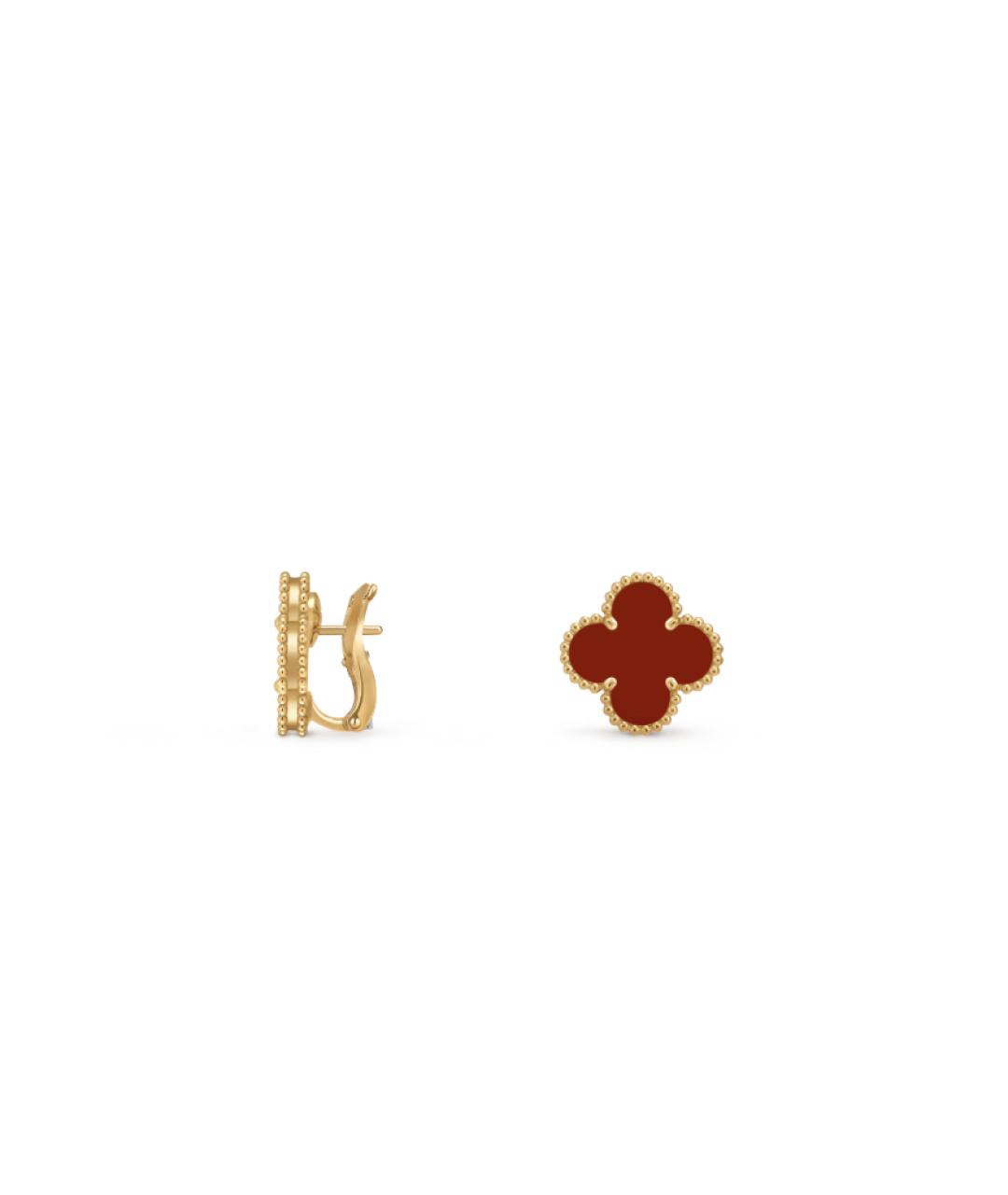 VAN CLEEF & ARPELS Красные серьги из желтого золота, фото 2