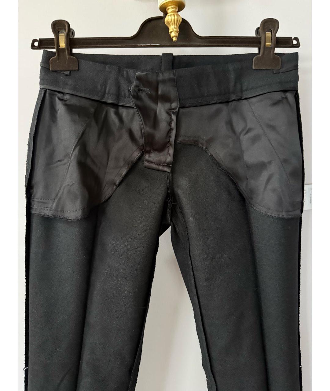 GUCCI Черные шерстяные прямые брюки, фото 3