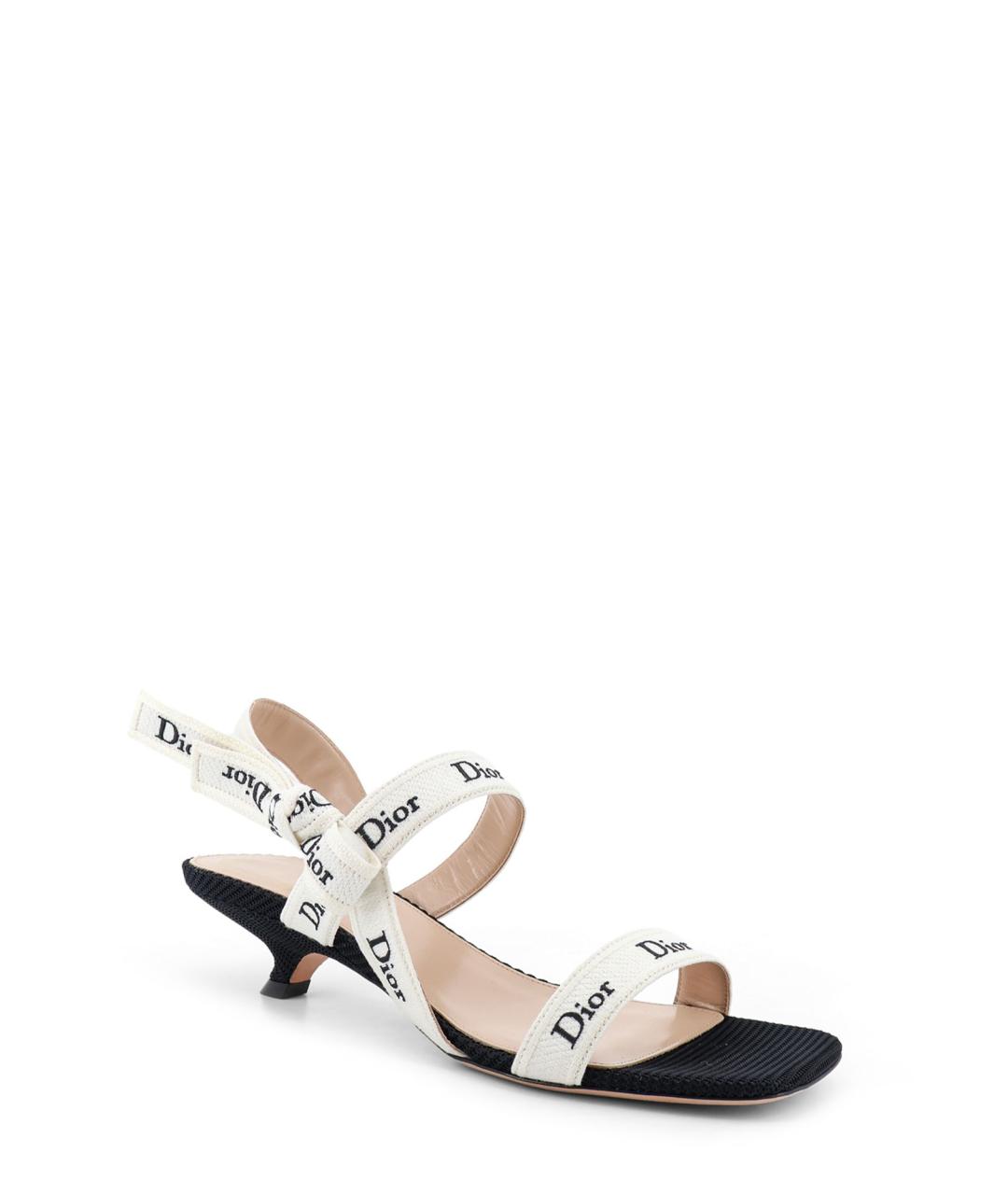 CHRISTIAN DIOR Мульти текстильные босоножки, фото 2