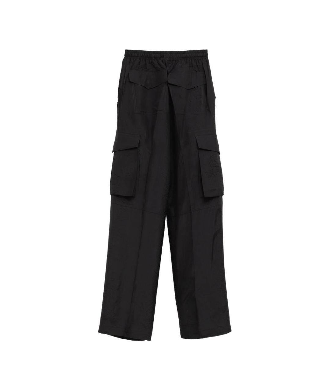PHOEBE PHILO Черные шелковые прямые брюки, фото 2