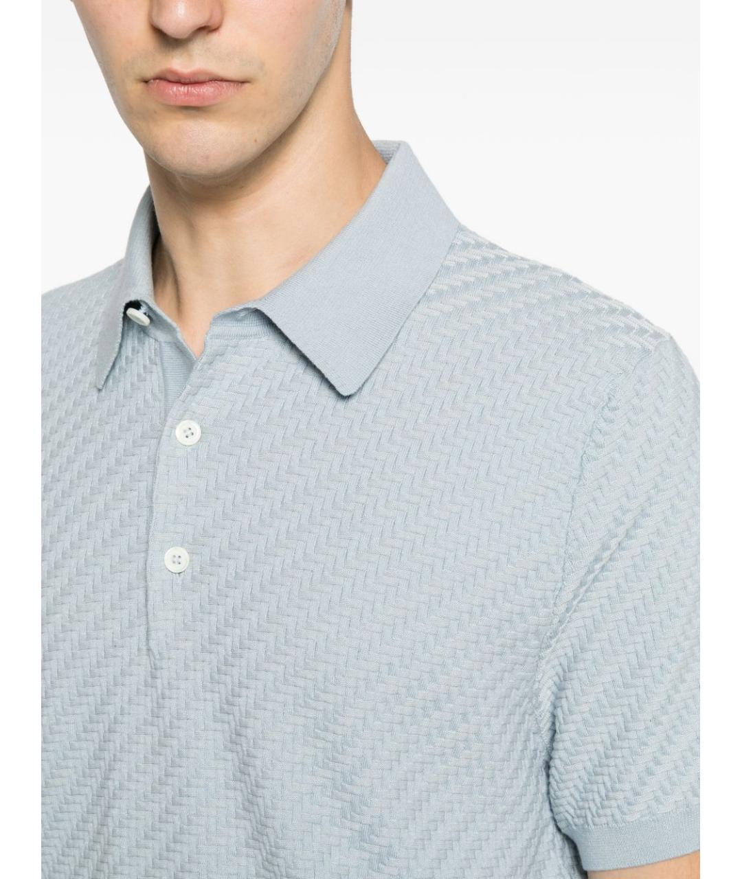 BRIONI Синяя хлопковая футболка, фото 3