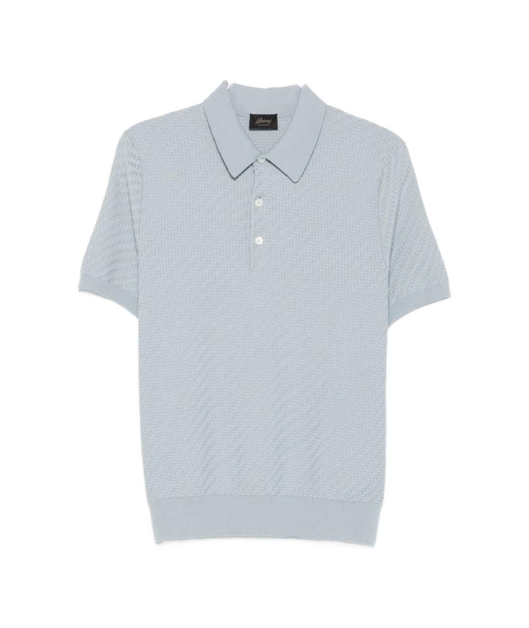 BRIONI Синяя хлопковая футболка, фото 1
