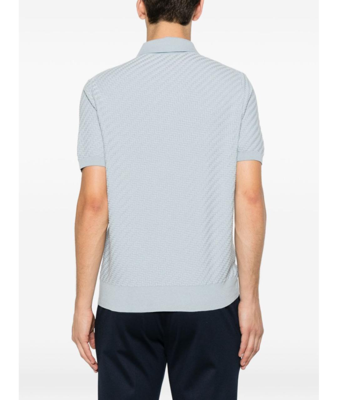BRIONI Синяя хлопковая футболка, фото 4