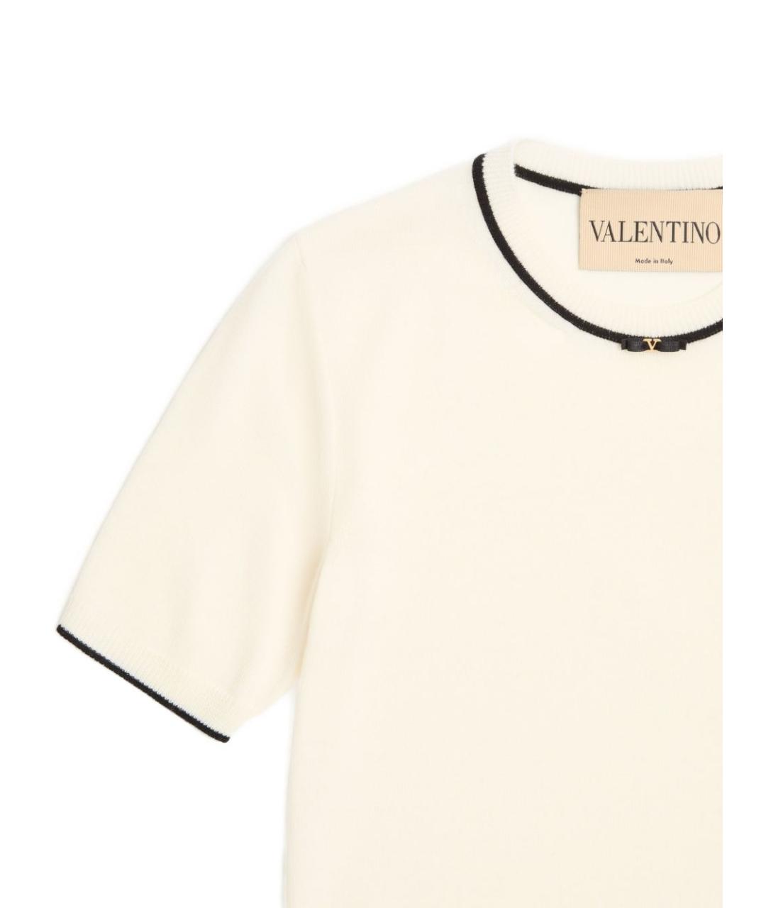 VALENTINO Бежевый шерстяной джемпер / свитер, фото 4
