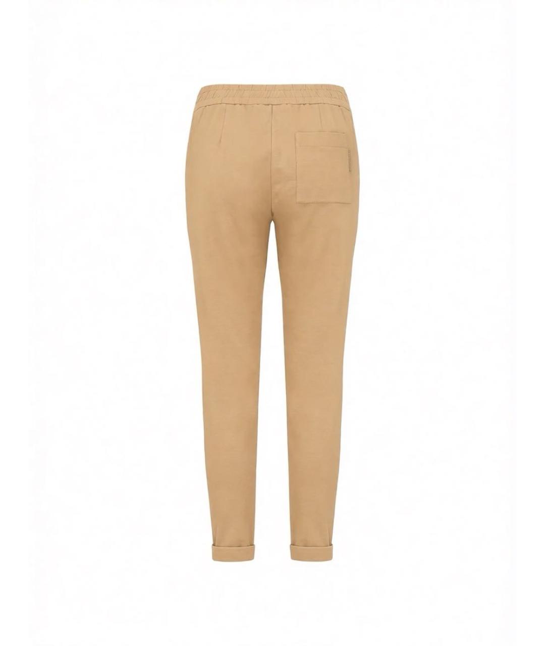 BRUNELLO CUCINELLI Горчичные хлопко-эластановые спортивные брюки и шорты, фото 2