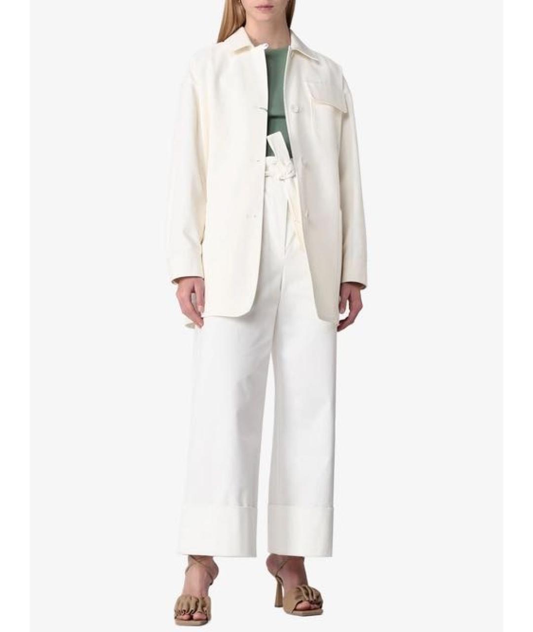 MAX MARA Белая хлопковая куртка, фото 7