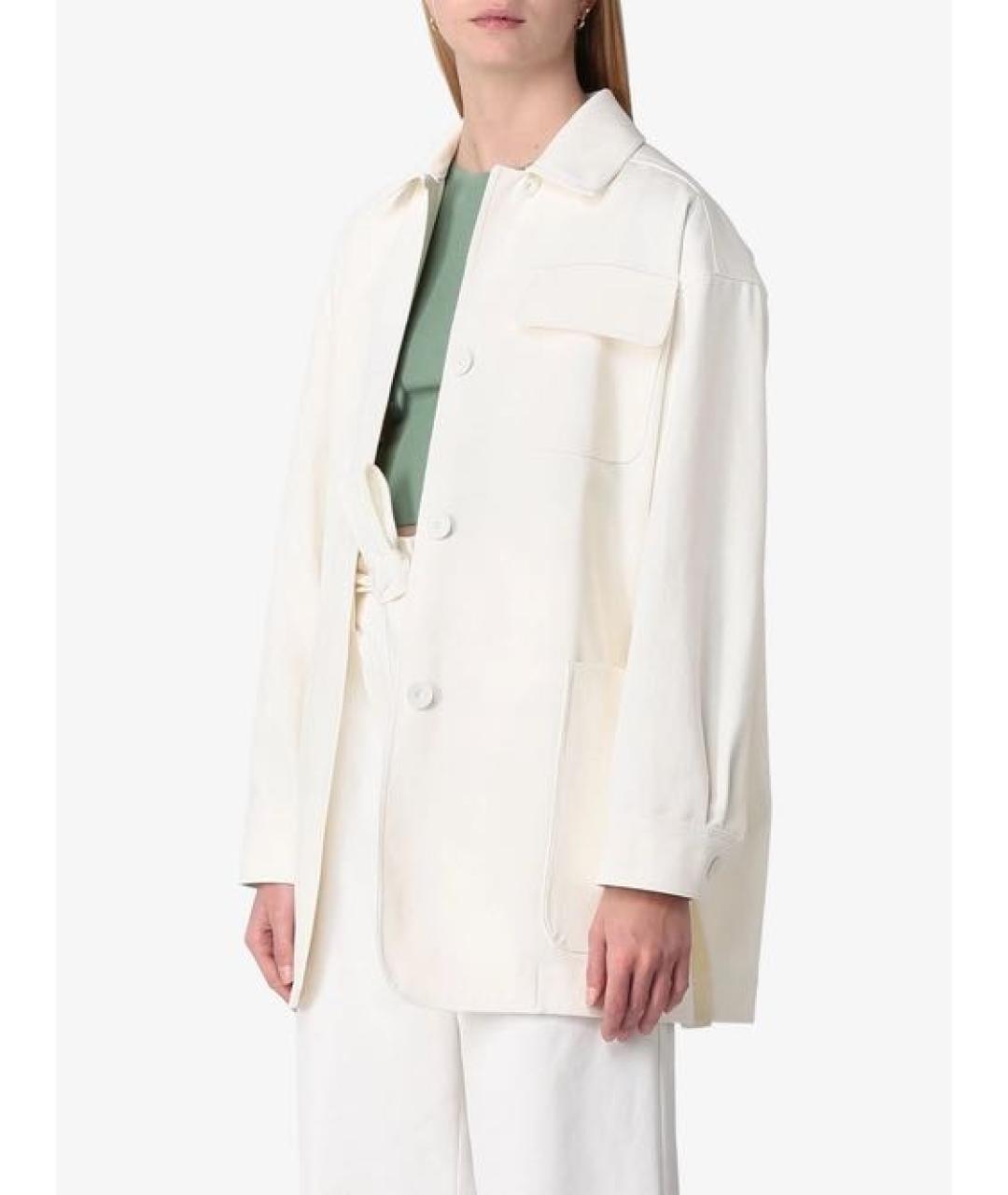 MAX MARA Белая хлопковая куртка, фото 6
