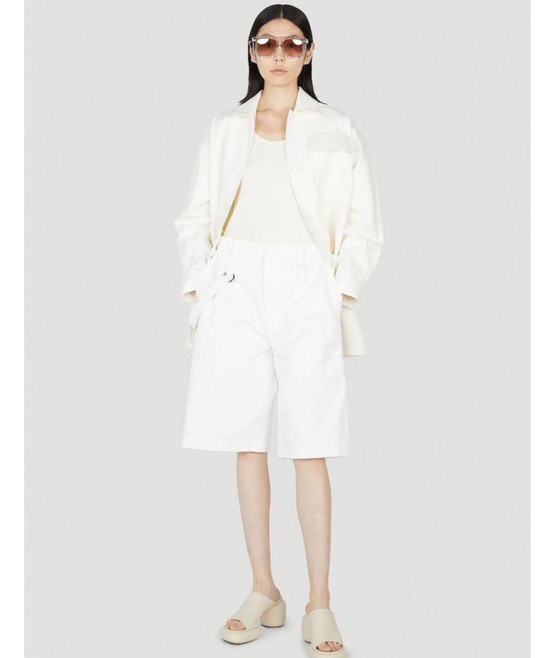 MAX MARA Белая хлопковая куртка, фото 8